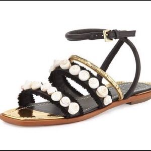 Tory Burch seashell sandals 8.5 new with box